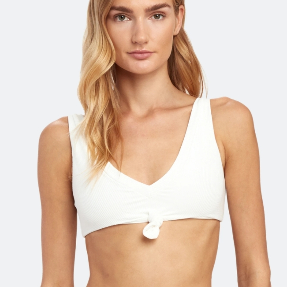 NEW Frankie's Bikinis Austin Front Knot Rib Top - Picture 14 of 15